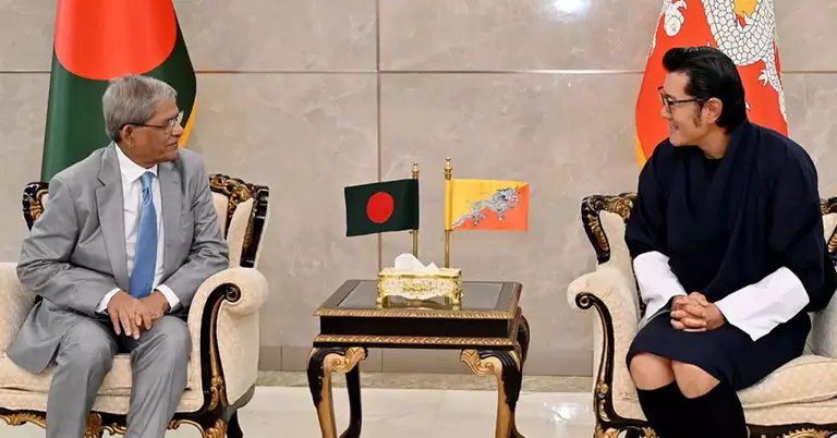 রাষ্ট্রপতি মির্জা ফখরুল ইসলাম আলমগীর ও ভুটানের রাজা জিগমে খেসার নামগিয়েল ওয়াংচুক